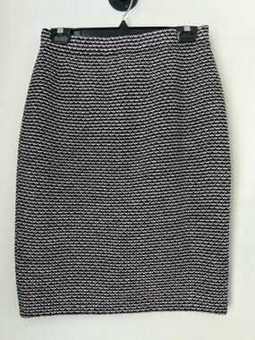 St. John Collection Scallop Tweed Skirt